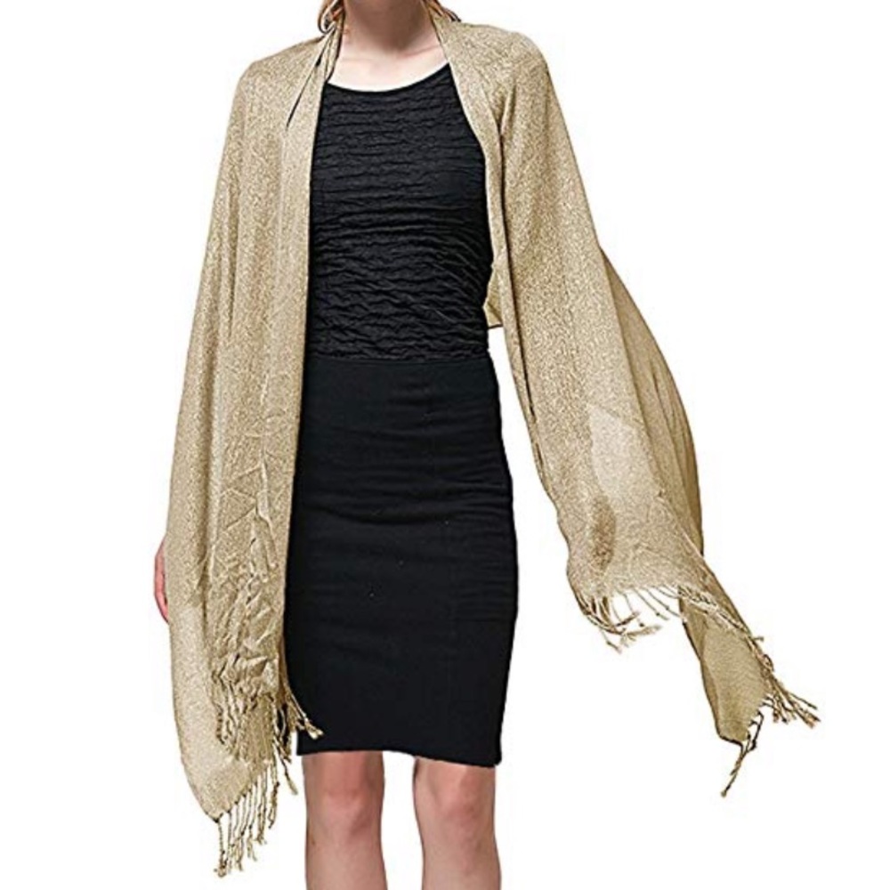 Gold Sparkle TZ Promise Shawl